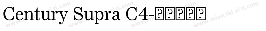 Century Supra C4字体转换